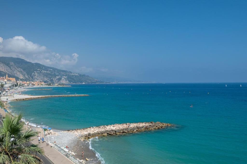 Le Panorama -Vue Exceptionnelle - Dernier Etage - Front De Mer Μεντόν Εξωτερικό φωτογραφία